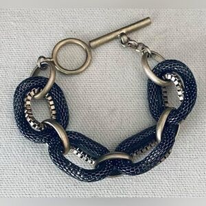 Kenneth Cole Two Tone Mesh Toggle Bracelet